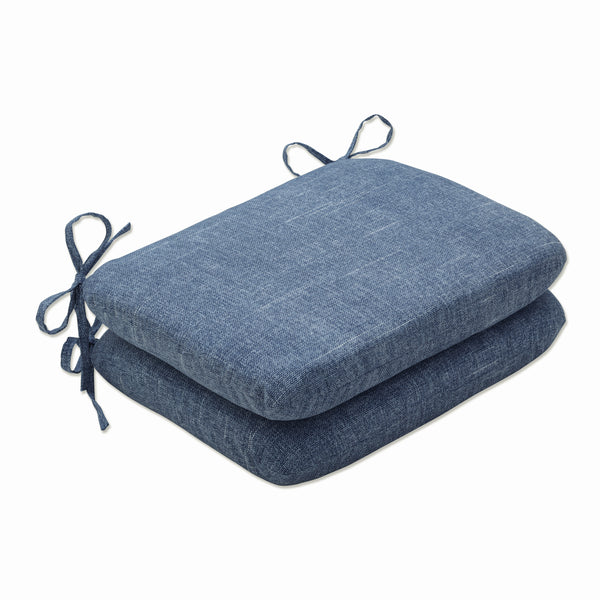 pillow perfect Outdoor/Indoor Tory Denim Rounded Corners Seat Cushion (Set of 2)