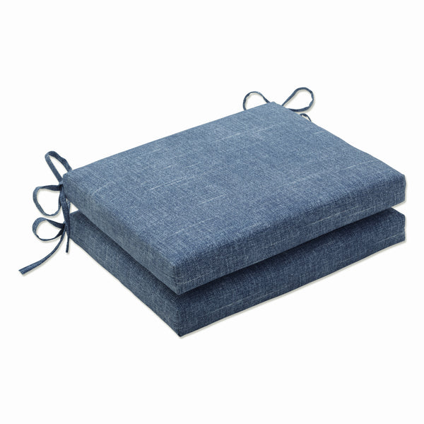 pillow perfect Outdoor/Indoor Tory Denim Squared Corners Seat Cushion (Set of 2)