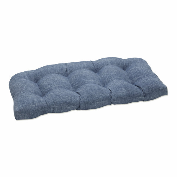 pillow perfect Outdoor/Indoor Tory Denim Wicker Loveseat Cushion