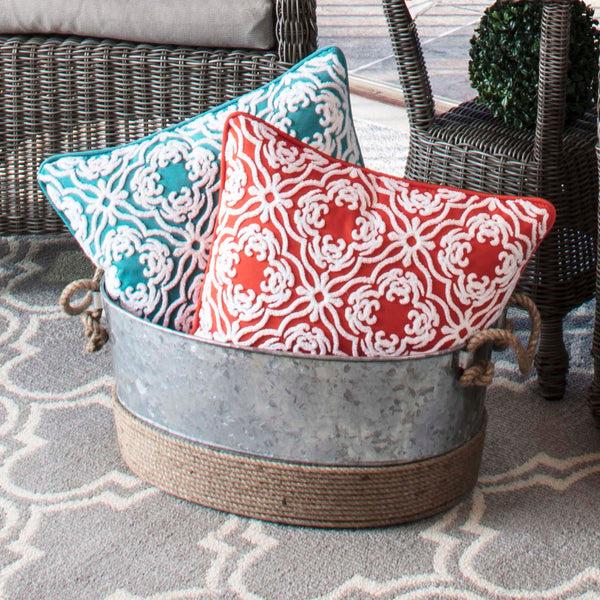 Pillow Perfect Allee Peacock 18-Inch Throw Pillow