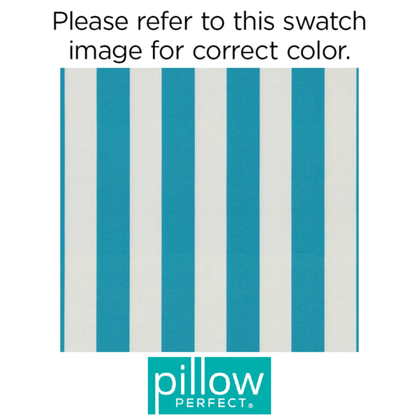 Pillow Perfect Cabana Stripe Turquoise Fabric