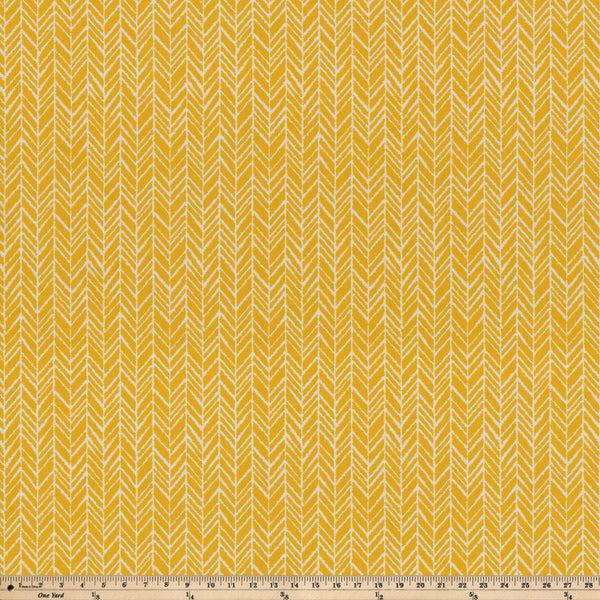 Pillow Perfect Herringbone Egg Yolk Fabric