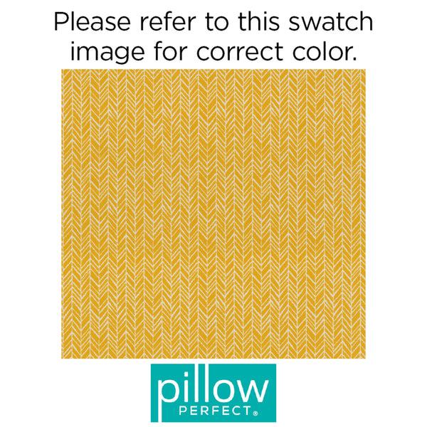Pillow Perfect Herringbone Egg Yolk Fabric