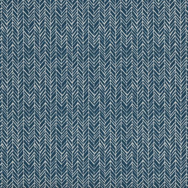 pillow perfect Herringbone Ink Blue Fabric