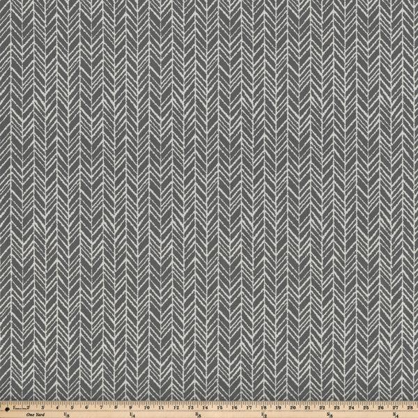 Pillow Perfect Herringbone Slate Fabric