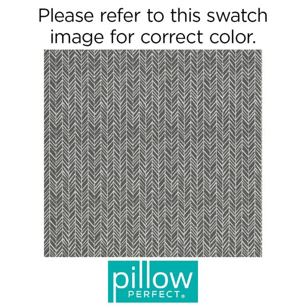 Pillow Perfect Herringbone Slate Fabric
