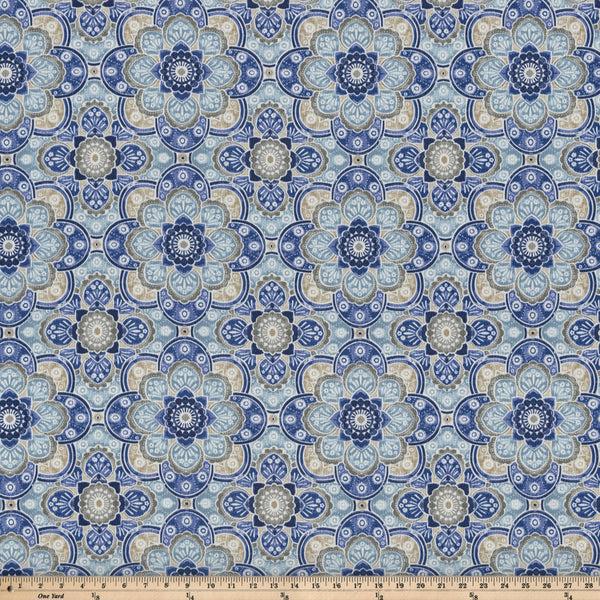 Pillow Perfect Keyzu Medallion Mariner Fabric