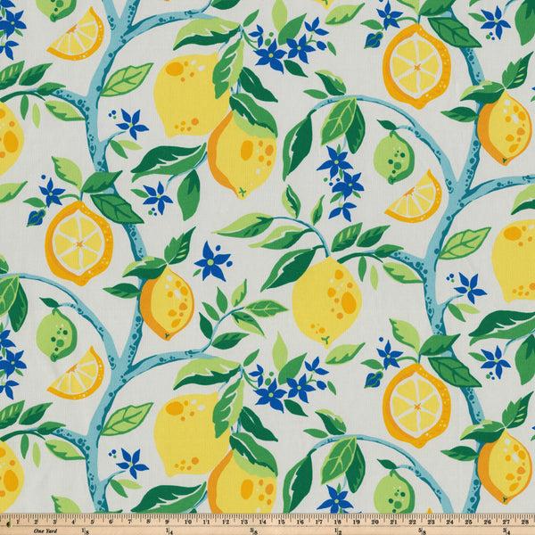 Pillow Perfect Lemon Tree Yellow Fabric