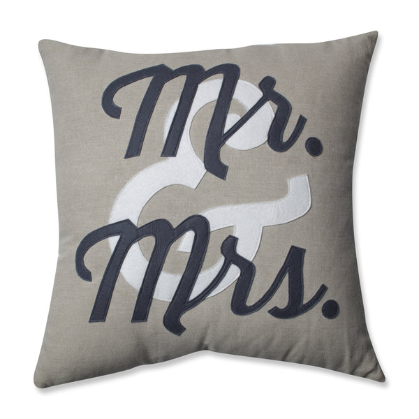 pillow perfect Mr. & Mrs. 18-inch Throw Pillow