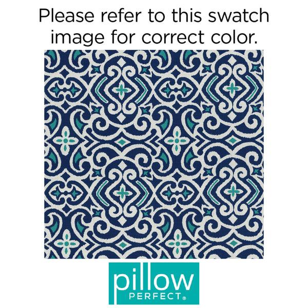 Pillow Perfect New Damask Marine Fabric