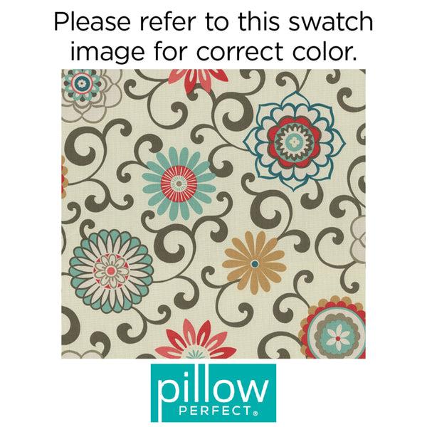 Pillow Perfect Pom Pom Play Peachtini Fabric