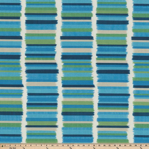 Pillow Perfect Solar Stripe Azure Fabric