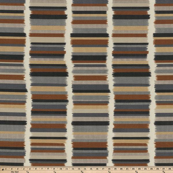 Pillow Perfect Solar Stripe Ebony Fabric