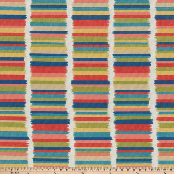 Pillow Perfect Solar Stripe Fruit Punch Fabric
