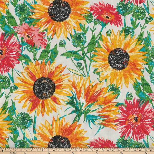 Pillow Perfect Sunflowers Sunburst Fabric