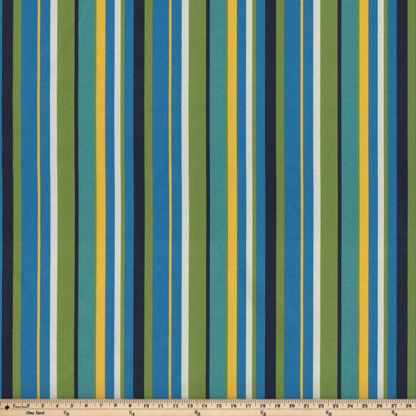 Pillow Perfect Topanga Stripe Lagoon Fabric