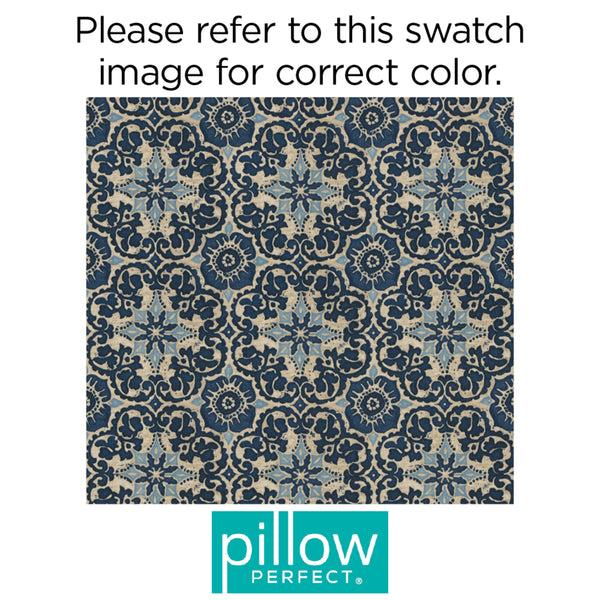 Pillow Perfect Woodblock Prism Blue Fabric
