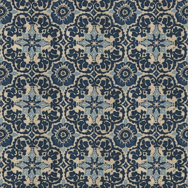 pillow perfect Woodblock Prism Blue Fabric