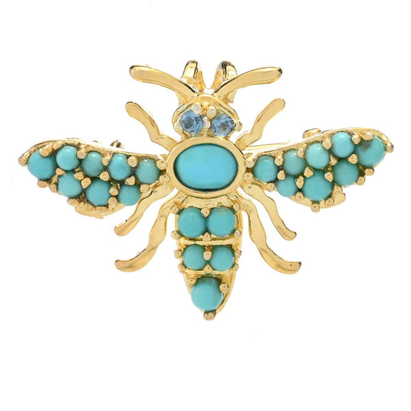 pin up girl 18K Gold Plated Campitos Turquoise Choice of Critter Convertible Pendant/Brooch