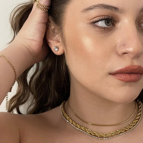 Pin Up Girl Amara Dainty Snake Chain Choker Necklace