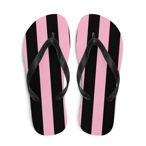 Pin Up Girl Amie Thong Flip-Flop Beach Sandals In Cotton Candy Mark Stripe | Pinup Couture Relaxed