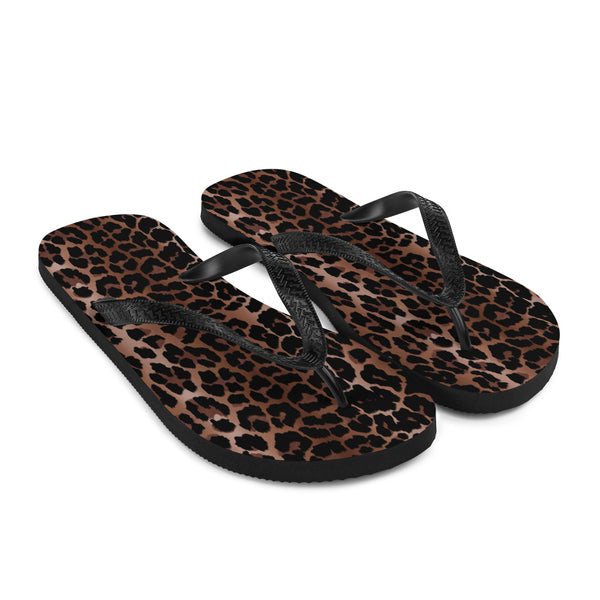 Pin Up Girl Amie Thong Flip-Flop Beach Sandals In OG Leopard | Pinup Couture Relaxed