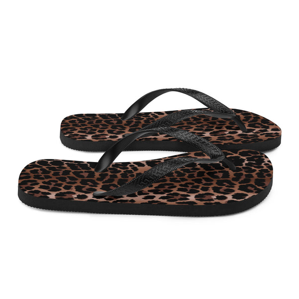 Pin Up Girl Amie Thong Flip-Flop Beach Sandals In OG Leopard | Pinup Couture Relaxed