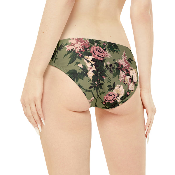 Pin Up Girl Antoinette Caledonia Green Bella Roses Strappy 2pc Bikini Set | Pinup Couture Swim