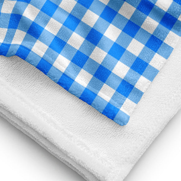 Pin Up Girl Arden Beyond Blue Gingham Beach & Bath Towel | Pinup Couture Home