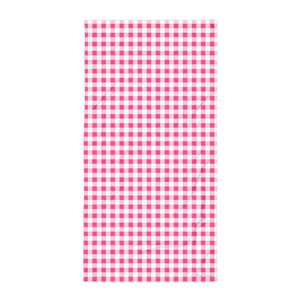 Pin Up Girl Arden Everything Nice Pink Gingham Beach & Bath Towel | Pinup Couture Home