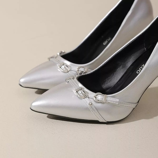 Pin Up Girl Aurora Point Toe Stiletto Pumps | 3 Colors | Poundton