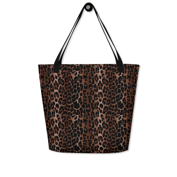 Pin Up Girl Bethany Large Shopper Tote Bag In OG Leopard Print | Pinup Couture Relaxed