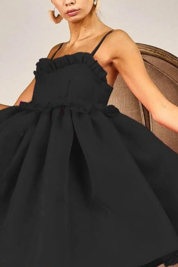 Pin Up Girl BiBi Ruffled Edge Sweet Heart Neck Sleeveless Tulle Dress | Poundton
