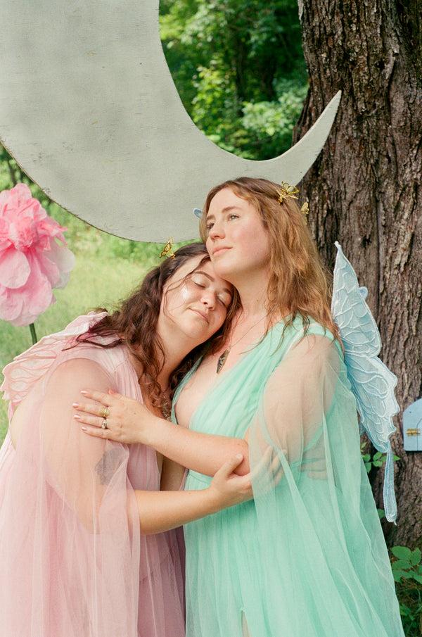 pin up girl Bombshell Plunge Maxi Gown in Aqua Mint with Sheer Mesh Sleeves | Gothic Glamour