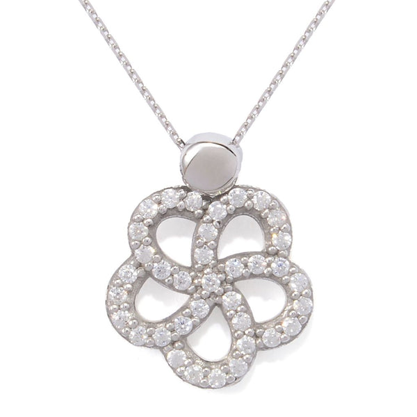 pin up girl Brilliante Italia 0.50 DEW Simulated Diamond Flower Cluster Pendant