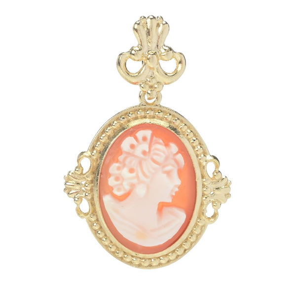 pin up girl Cameo Italiano "Victoria" 18x13mm Portrait Cameo Bead Frame Pendant