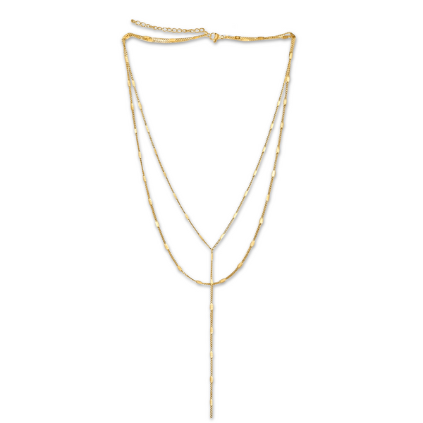 Pin Up Girl Camilla Dainty Lariat Chain Necklace | Gold And Silver