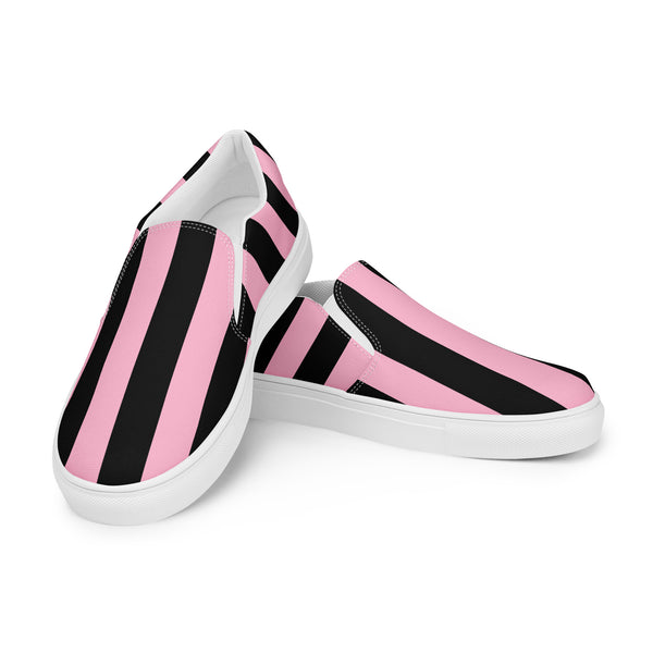 Pin Up Girl Candy Cane Mark Stripe Women’s Canvas Slip-On Flat Deck Shoe | Pinup Couture Relaxed
