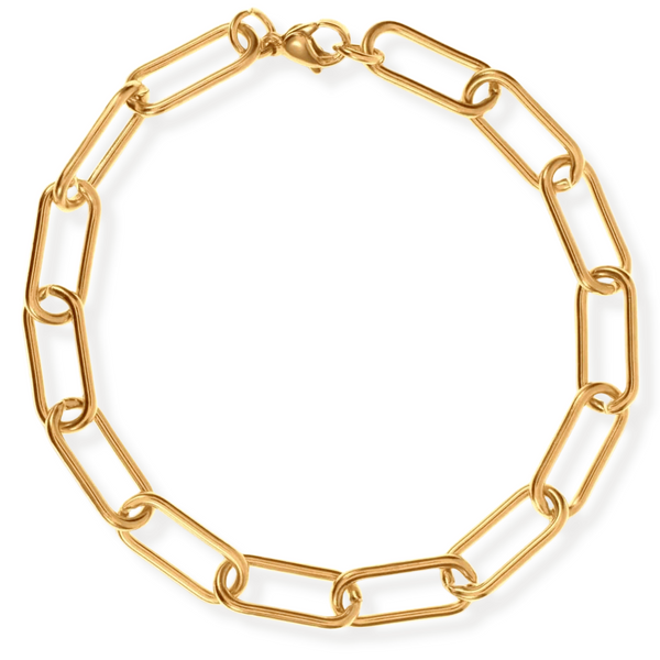 Pin Up Girl Carla Paper Clip Chain Bracelet | Gold And Silver