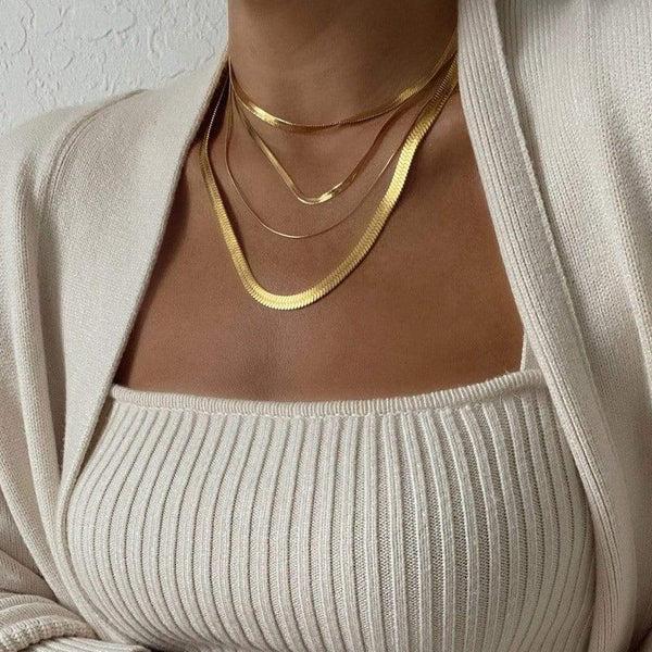 Pin Up Girl Cassia Double Chain Necklace | Gold And Silver