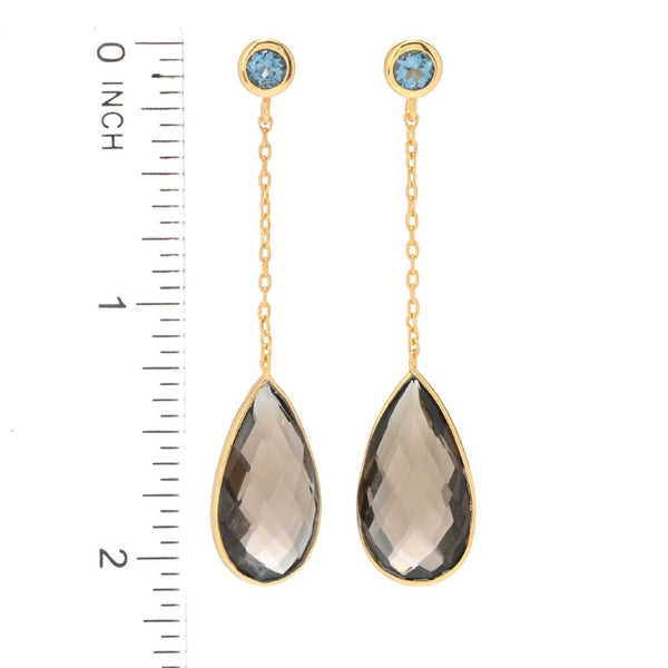 Pin Up Girl Claire Vessot Designs 14K Gold Plated Choice Of Pear Shape Gem Drop Earrings