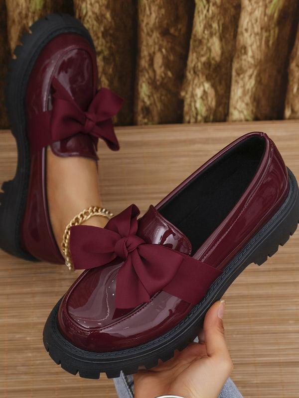 Pin Up Girl Clara Bow PU Leather Round Toe Loafers | 3 Colors | Poundton