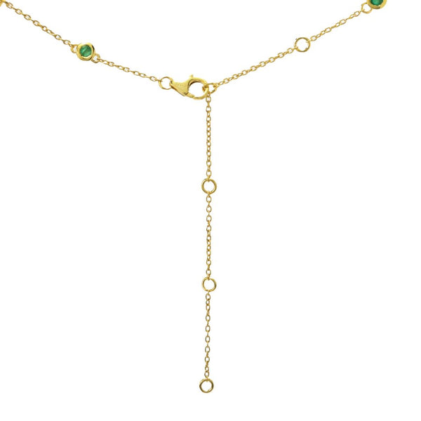 Pin Up Girl Cocci Collection 2.32ctw Brazilian Sakota Emerald & Zircon Station Necklace