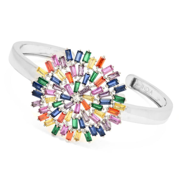 Pin Up Girl "Color Crush" 18.34 DEW Simulated Gemstone Cuff Bracelet