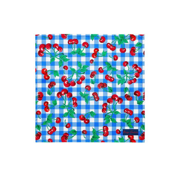 Pin Up Girl Cyndi Blue Gingham Cherry Girl All Bandana | Pinup Couture Relaxed