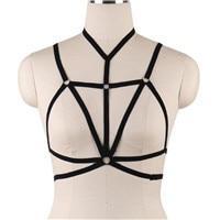 Pin Up Girl Don't Cross Her Black Elastic Cross Body Harness | Marigold Shadows