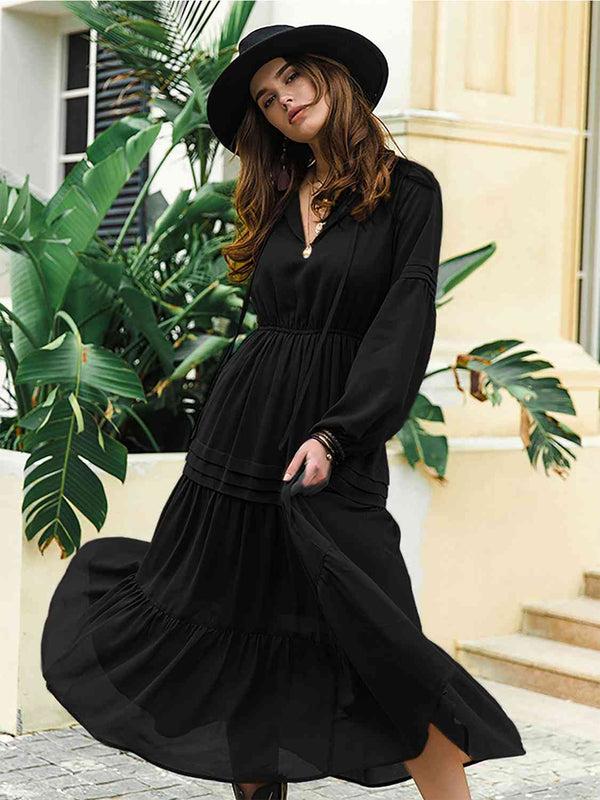 pin up girl Dreams 70s Witchy Peasant Tiered Maxi Dress | 7 Colors pin up girl Dreams 70s Witchy Peasant Tiered Maxi Dress | 7 Colors
