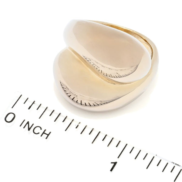 Pin Up Girl Electroform Polished Bypass Ring - Rose Gold Yellow Gold Or Platinum Plated | Toscana Italiana