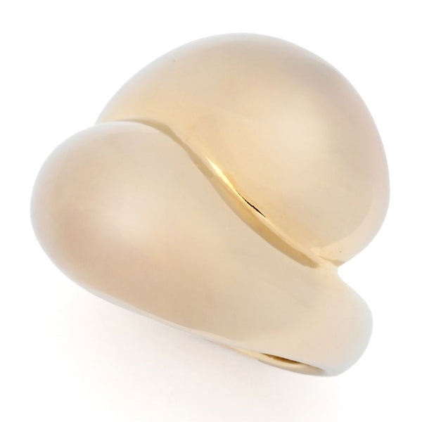 Pin Up Girl Electroform Polished Bypass Ring - Rose Gold Yellow Gold Or Platinum Plated | Toscana Italiana