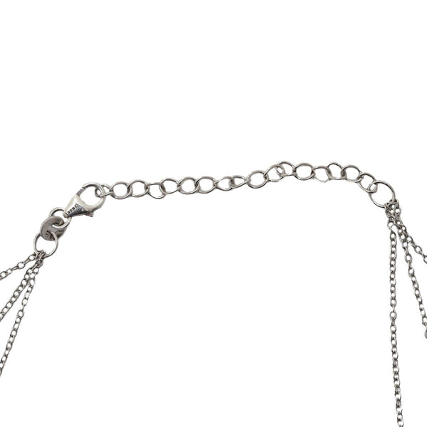 Pin Up Girl Elemental Gems 7mm Black Onyx Station 3-Row Layered Necklace